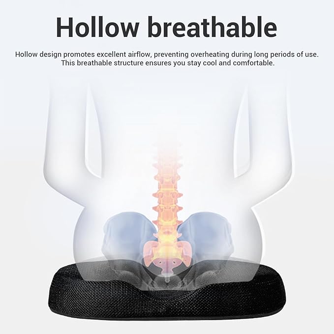 CalCare Anti-Cellulite Memory Foam Donut Seat Cushion