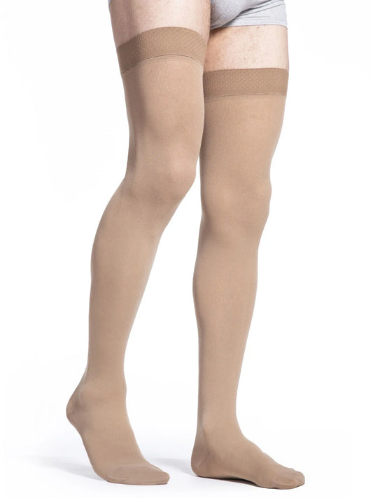 Sigvaris Essential Cotton Thigh-High 30 - 40 mmHg Men's Closed Toe