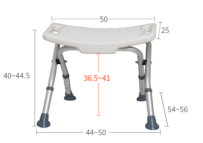 Aluminum Folding Bath Bench with Arc Seat for Elderly Shower Bench Support