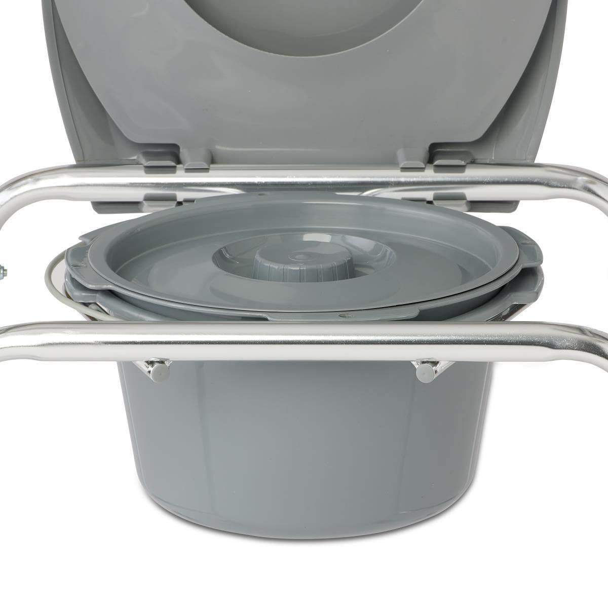 Medline Aluminum Elongated Commode with Wheels