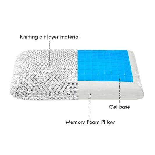 Memory Foam Cool Gel Bread-Shaped Pillow for Seniors- Sleep Support