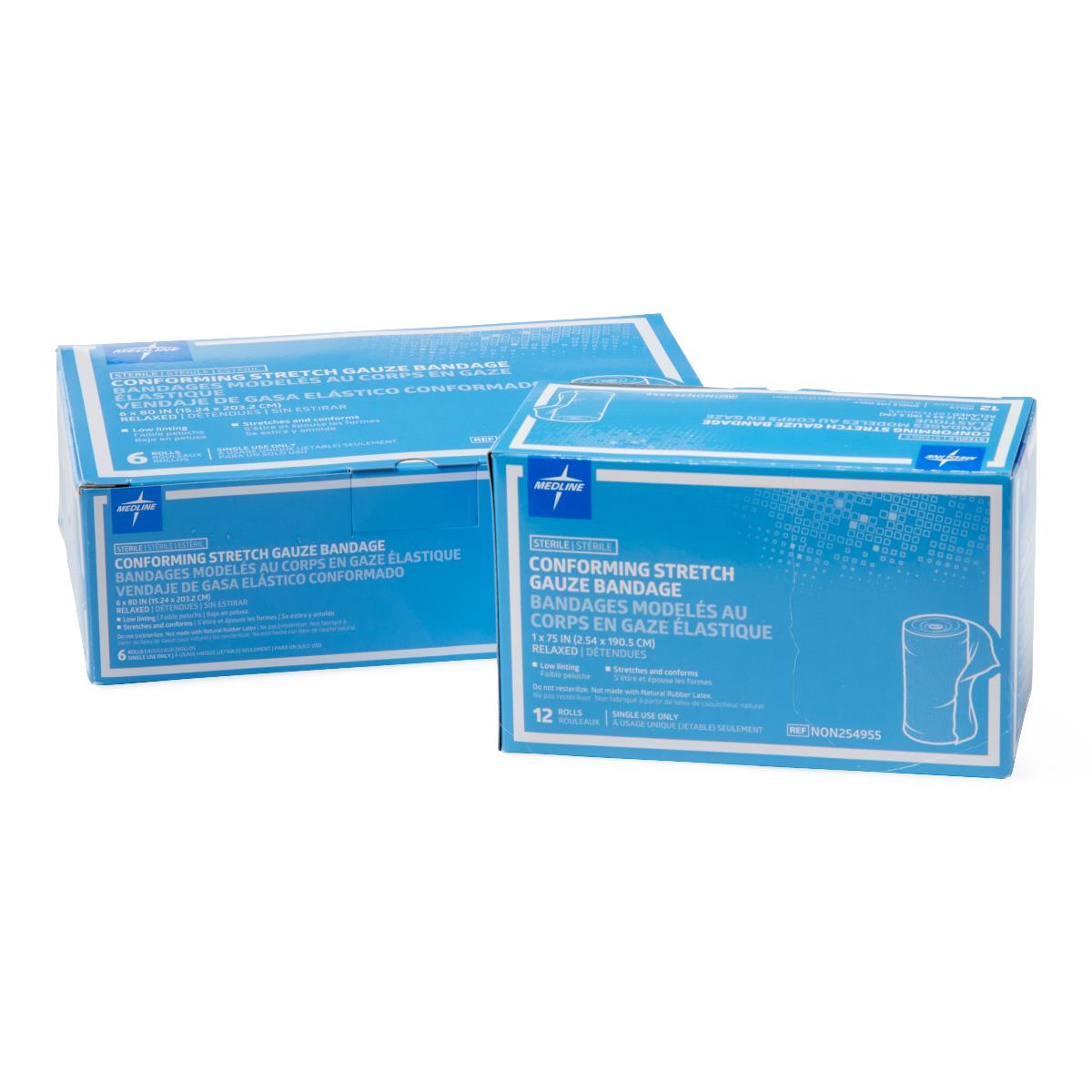 Medline sterile conforming stretch gauze bandage rolls