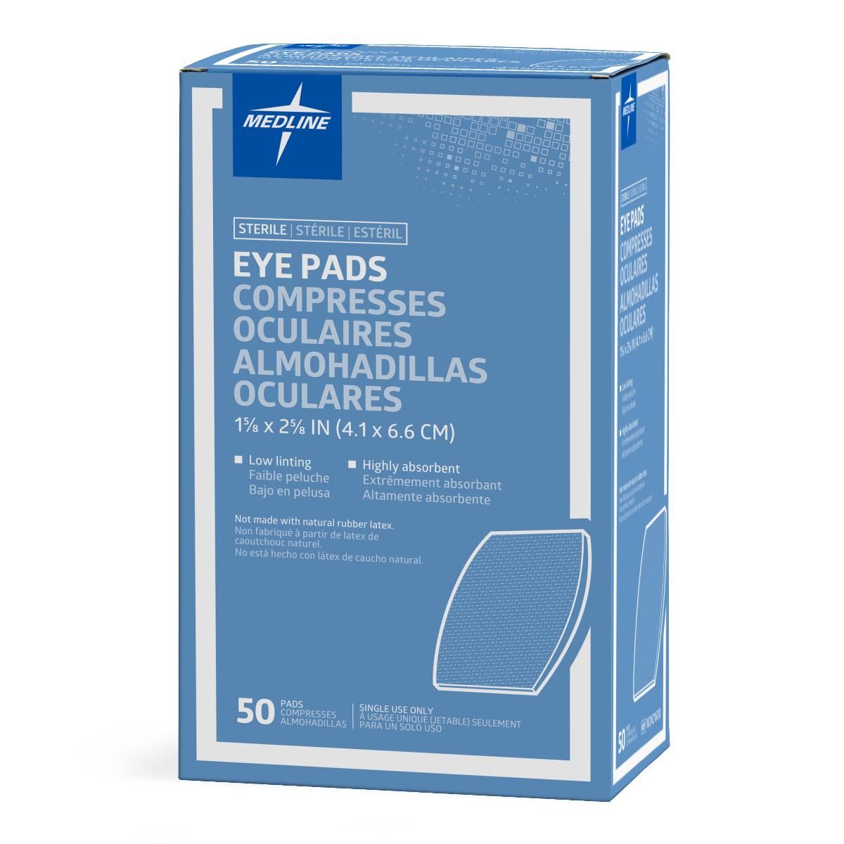 EYE PAD MEDIUM 4.1CM X 6.6CM STERILE 1'S BOX/50 EACH