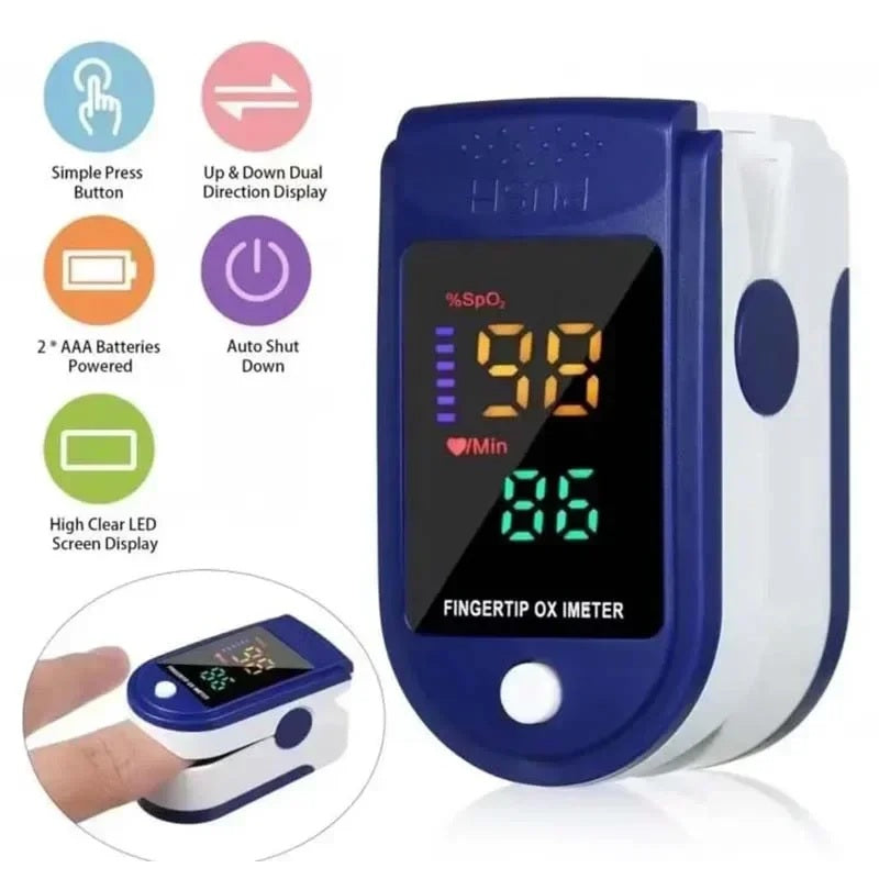 Portable Four-color Fingertip Oximeter Heart Rate Meter Calmedi.com