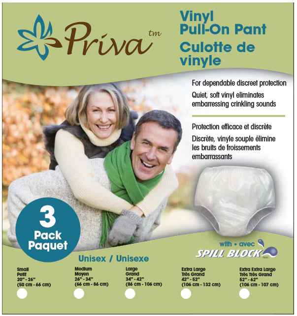Priva waterproof vinyl pull-on diaper cover