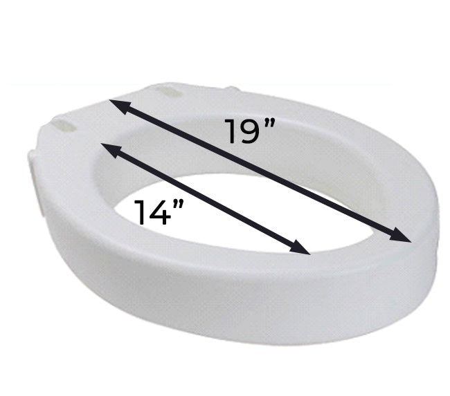 Mobb Elongated Raised Toilet Seat 2" & 4"