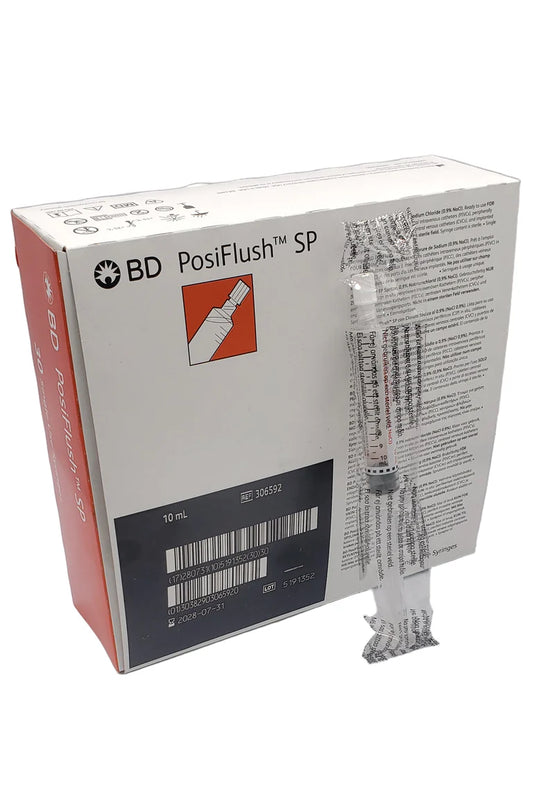 POSIFLUSH PRE-FILLED NORMAL SALINE SYRINGE 10mL LUER-LOCK STERILE LATEX-FREE