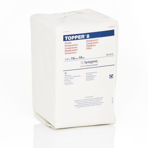 Topper NU-GAUZE non-sterile 10 by 10 cm 4-ply sponges, bag of 100