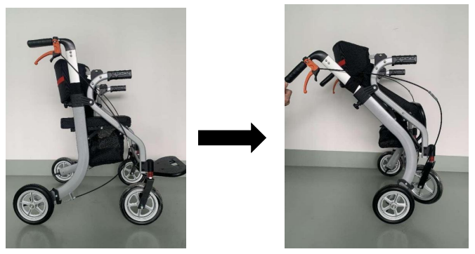 CalCare 2 in 1 Folding Rollator & Transport Chair
