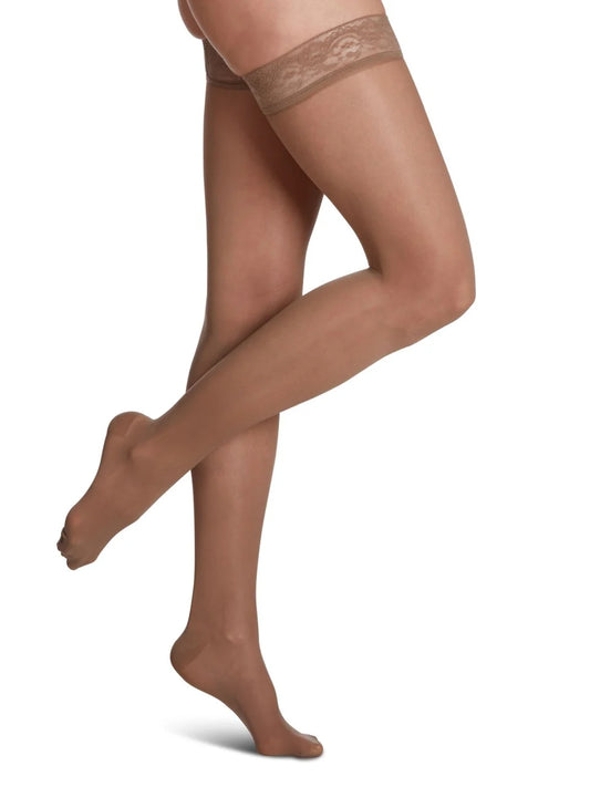 Sigvaris Sheer Fashion Thigh w/Grip-Top 15 - 20 mmHg