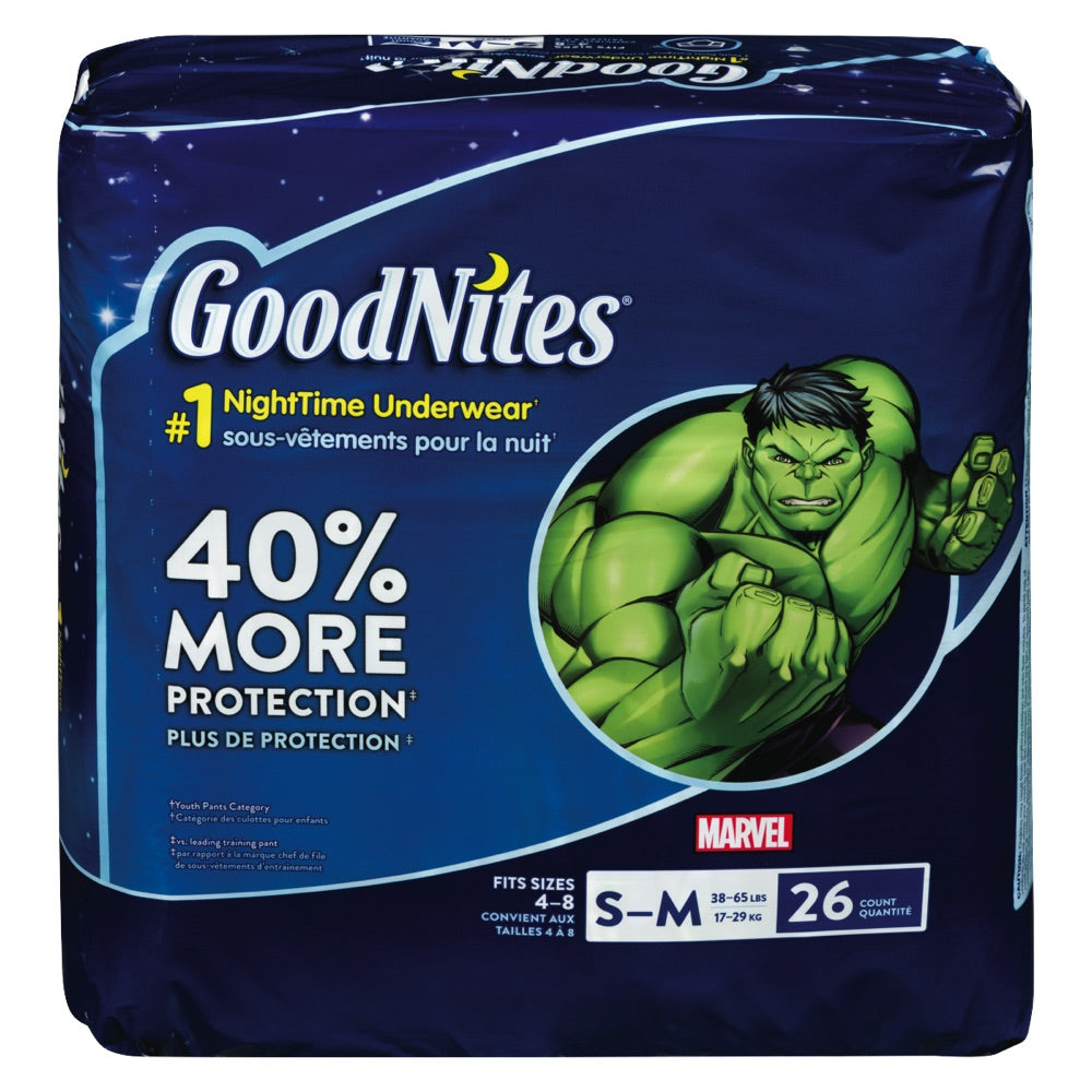 GoodNites® Bedtime Bedwetting Underwear for Boys, S-M