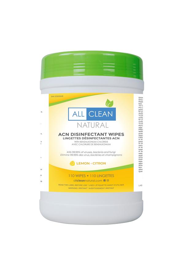All Clean Natural 110 Lemon Disinfectant Wipes