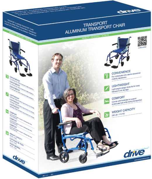 DRIVE™ - TranSport Aluminum Transport Chair