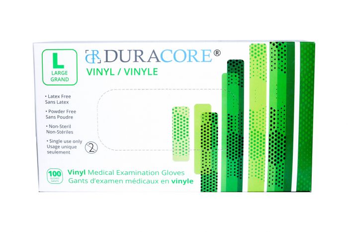 DURACORE® Vinyl Examination Gloves - 100 count box