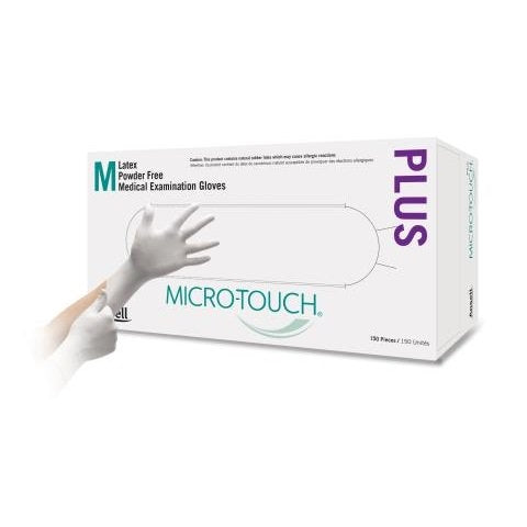Microtouch+ Latex PF Textured Glove Medium 150/box