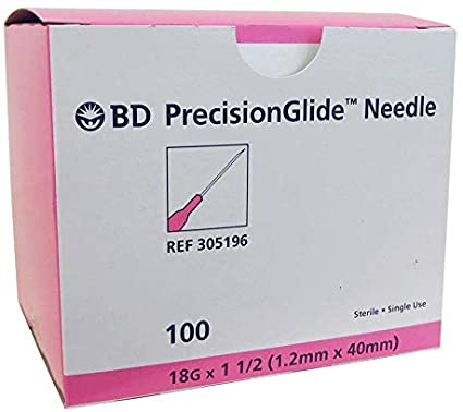 BD PrecisionGlide™ Needles - 18G x 1 1/2'' (100pcs/box)