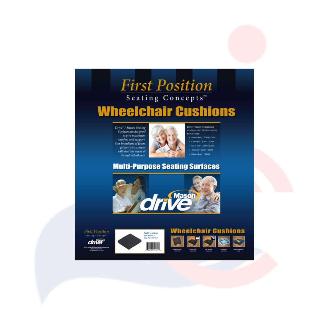 DRIVE™ - Gel-U-Seat™ Lite General Use Gel/ Foam Wheelchair Cushion
