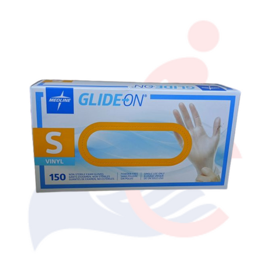 GlideON - Clear Vinyl Exam Gloves - 150 count box