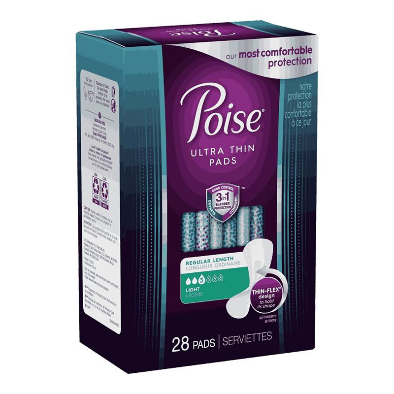 Poise Ultra Thin  Incontinence Pads - Pack of 28