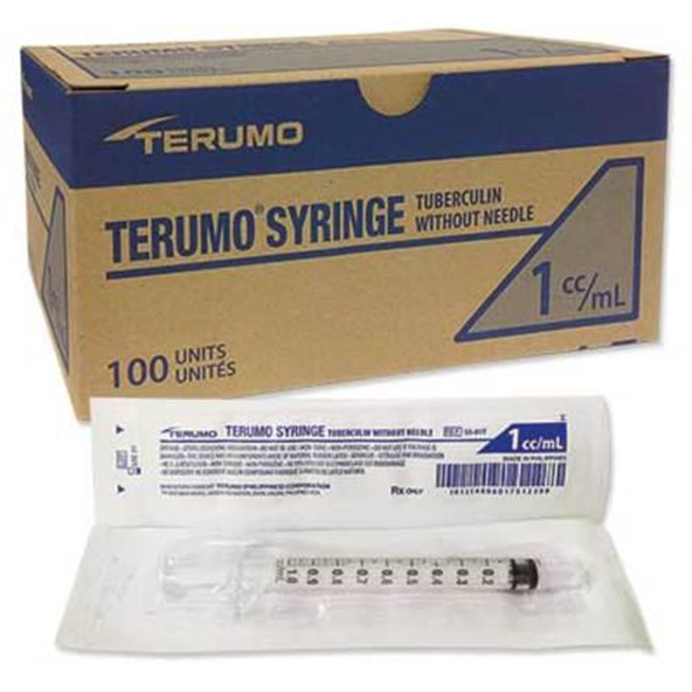 1mL - Terumo Hypodermic Syringes without Needle (Slip Tip) | Box of 100