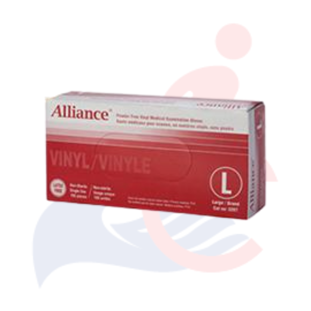 Alliance - Lightly Powdered Vinyl Medical Examination Gloves
