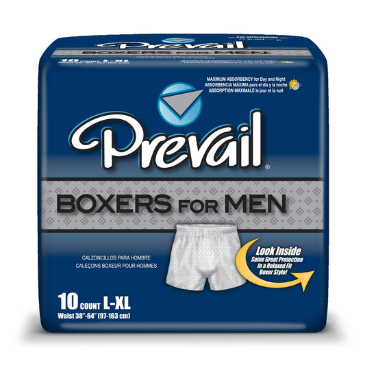 Prevail® Absorbent Boxers For Men (Diamond Print)