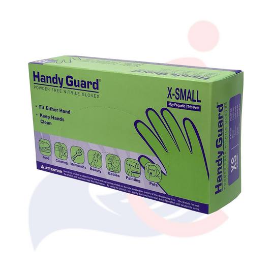 Handy Guard® - Powder Free Nitrile Exam Gloves - Extra Small - 100 count box